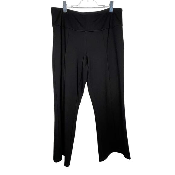 SOFT SURROUNDINGS Women's Stretchy Wide Leg Leggings High Waisted Black Size XLP - Picture 6 of 6